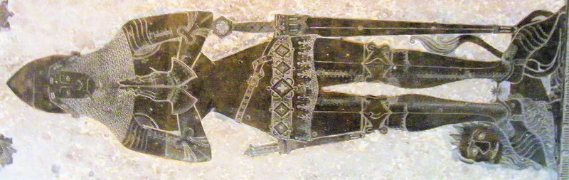 Unknown knigh 1405 Palimpset brass with George Dalison 1549